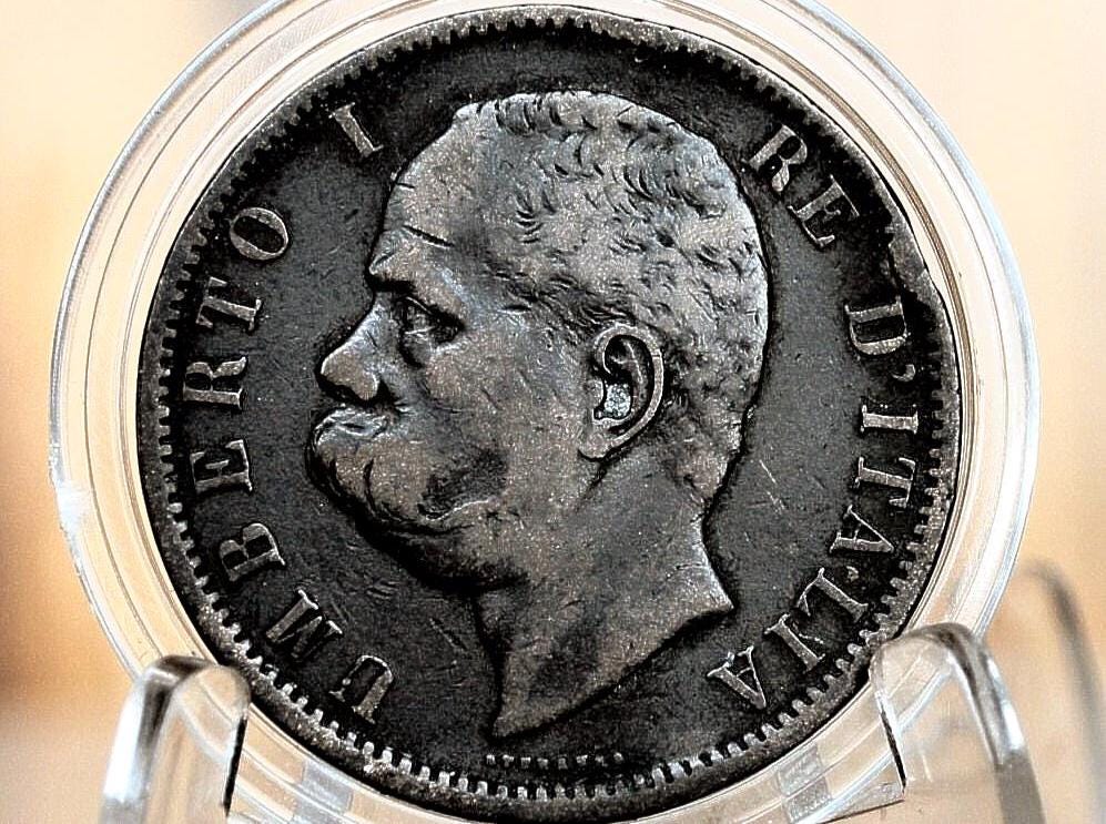 1894 Italian 10 Centesimi - Great Condition - 1894 10 Cent Coin Italy - Umberto I - Copper