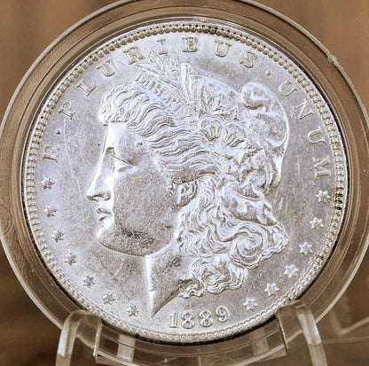 1889 Morgan Silver Dollar - BU (Uncirculated) MS60 Grade / Condition, Beautiful Detail - Philadelphia Mint - Silver Dollar 1889 P Morgan