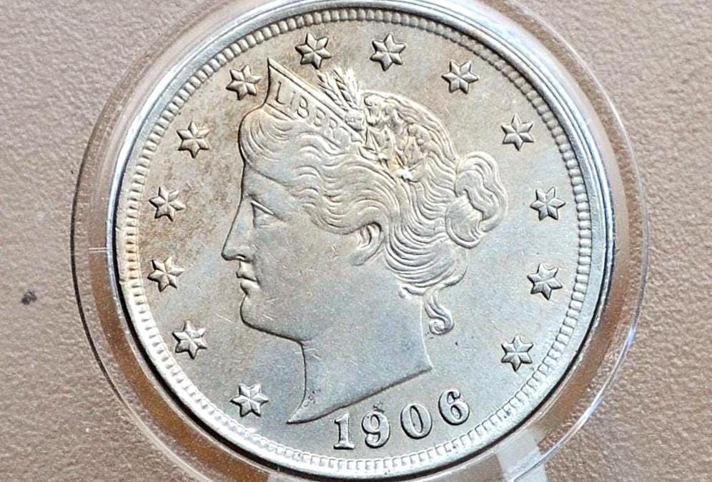 1906 Liberty Head Nickel - Chose by Grade / Condition - 1906 V Nickel Liberty Nickel 1906 Nickel Barber Design