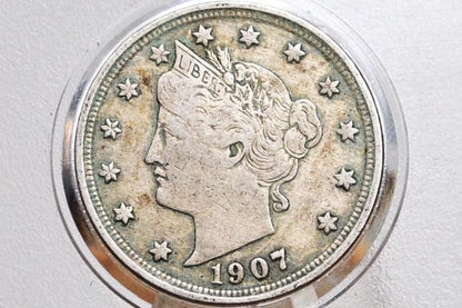 1907 Liberty Head Nickel - 1907 V Nickel - Choose by Grade / Condition - Liberty Nickel 1907 Nickel - Choose by Grade Level