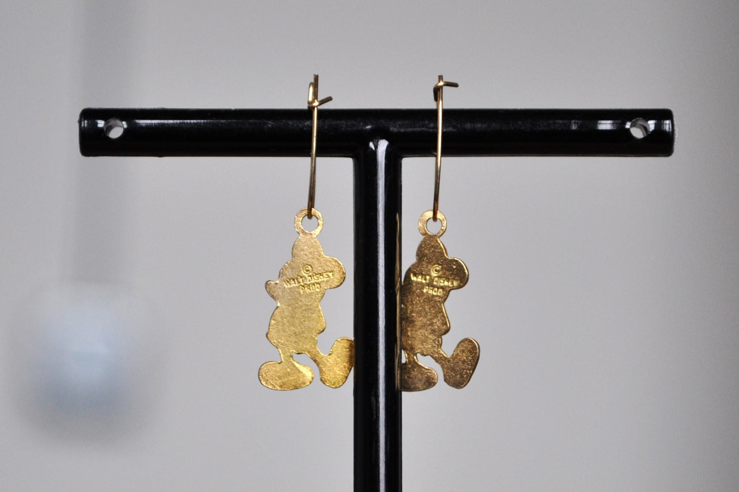 Magical Disney Pie-Eyed Mickey Mouse Enamel Earrings - Pie-Eye Mickey Earrings - 1930s Mickey Mouse Earrings