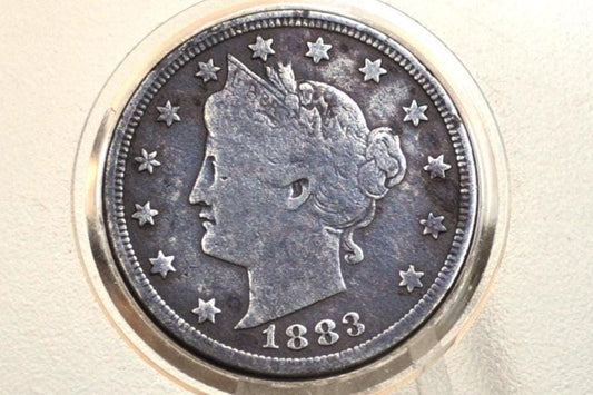 1883 V Nickel WITH Cents - Choose by Grade / Condition - 1883 V Nickel W/Cents - First Year, Rarer Variety 1883 Liberty Head Nickel