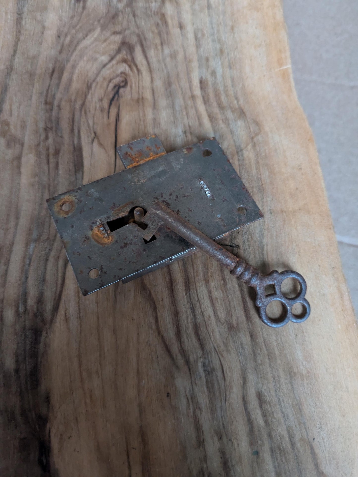 Antique Eagle Lock Company Cupboard/Cabinet Door Lock and Key - Eagle Lock Company Cabinet Lock - Eagle Lock Company Cupboard Lock