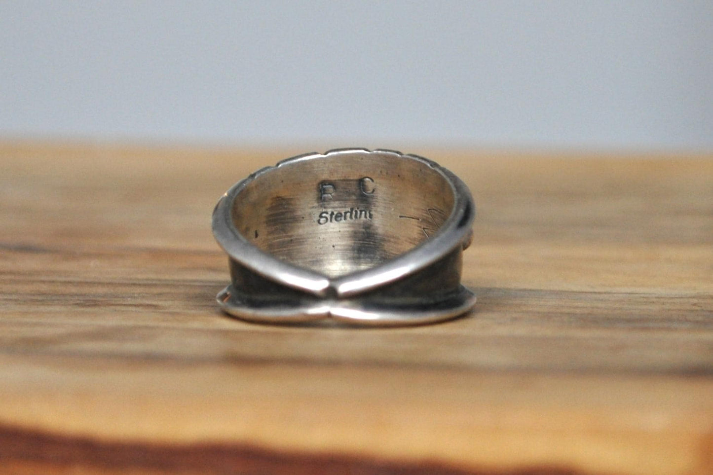 Vintage Navajo Turquoise Stone Ring - Size 8.5 - Native American Jewelry - Turquoise Ring