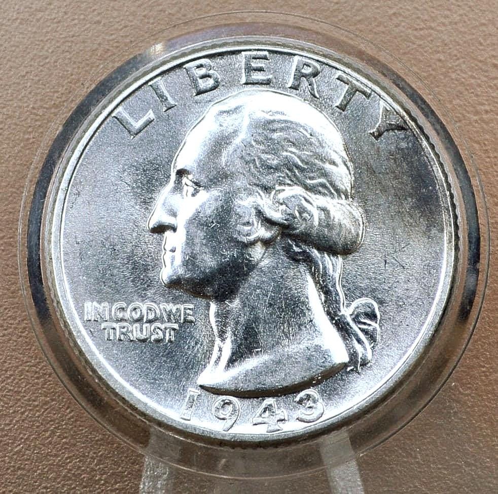 1943 Washington Silver Quarter - VFXF-AU (Very - Extremely Fine to AU) Grades - Philadelphia Mint - 1943 P Silver Quarter 1943