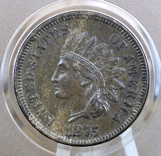 1875 Indian Head Penny - VG-XF (Very Good to Extremely Fine) Choose by Grade - Semi-Key Date - Indian Head Cent 1875 - Indian Head Pennies