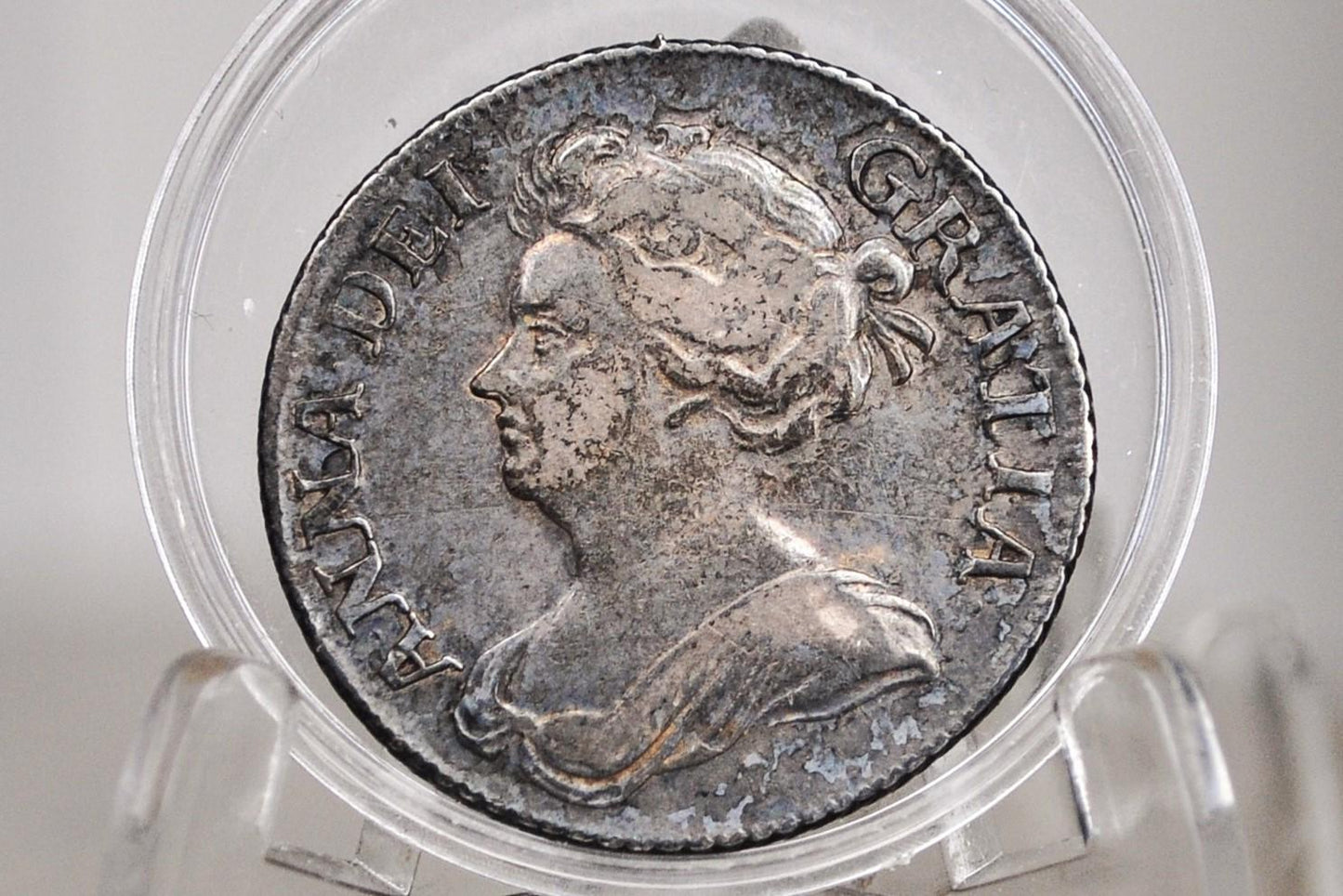 1709 Great Britain Silver 1 Shilling UK One Shilling 1709 - VF++ - Queen Anne 3rd Bust - 1709 Anna Dei Gratia - Sterling Currency