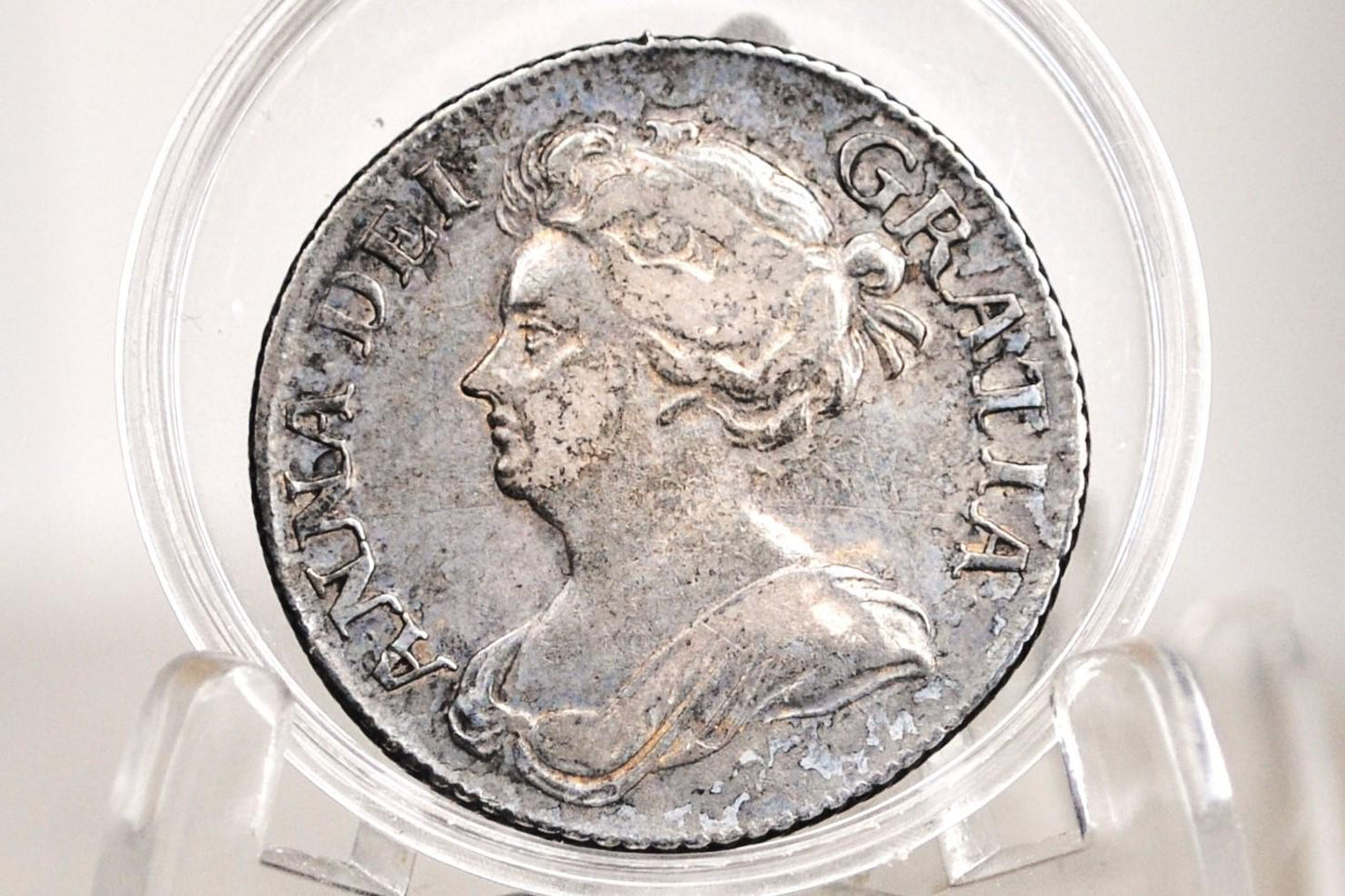 1709 Great Britain Silver 1 Shilling UK One Shilling 1709 - VF++ - Queen Anne 3rd Bust - 1709 Anna Dei Gratia - Sterling Currency