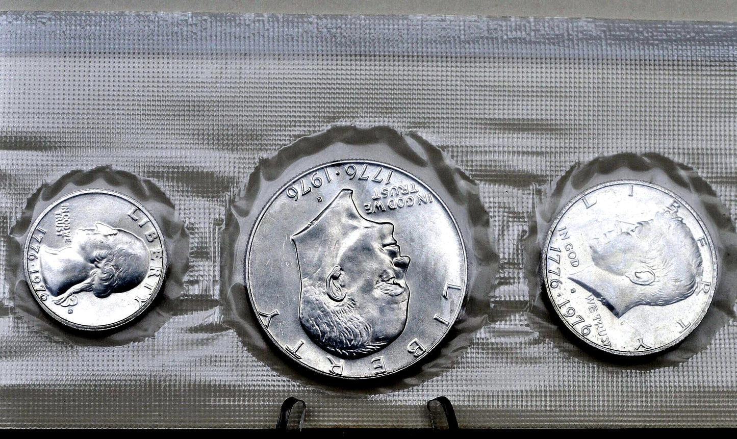 1976 United States Mint Silver Proof Set - 1976 S Proof Set - 1976 S Silver Proof Set - Silver Kennedy Half Silver Quarter Silver Eisenhower