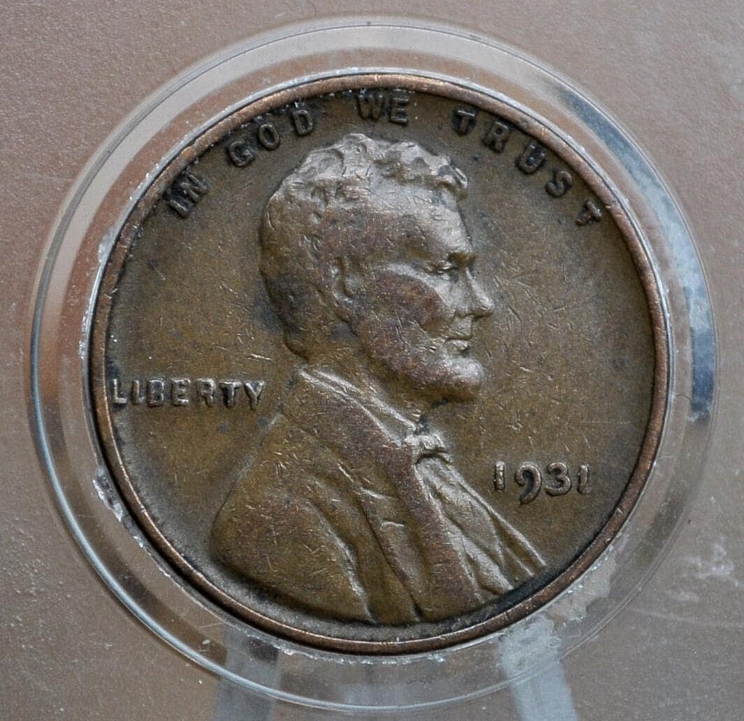 1931 Wheat Penny - F-XF (Fine to Extremely Fine) Grade / Condition - Great Depression - 1931 P Wheat Ear Cent