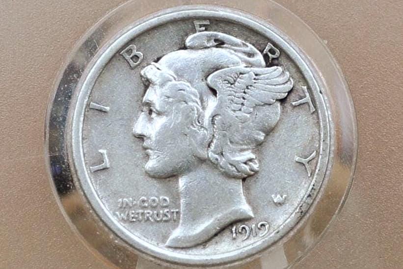 1919-S Mercury Silver Dime - Choose by Grade - San Francisco Mint - 1919 S Silver Dime Winged Liberty Head Dime 1919 S