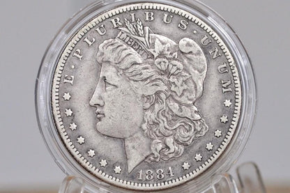 1884-S Morgan Silver Dollar - Choose by Grade / Condition - Semi-Key Date - San Francisco Mint 1884 S Mint Morgan Dollar 1884S, Low Mintage