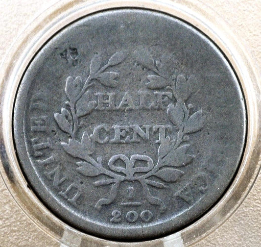 1808 Half Cent - G (Good) - 1808 Draped Bust Half Cent - Great Collection Addition