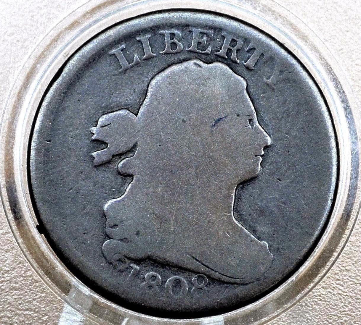 1808 Half Cent - G (Good) - 1808 Draped Bust Half Cent - Great Collection Addition
