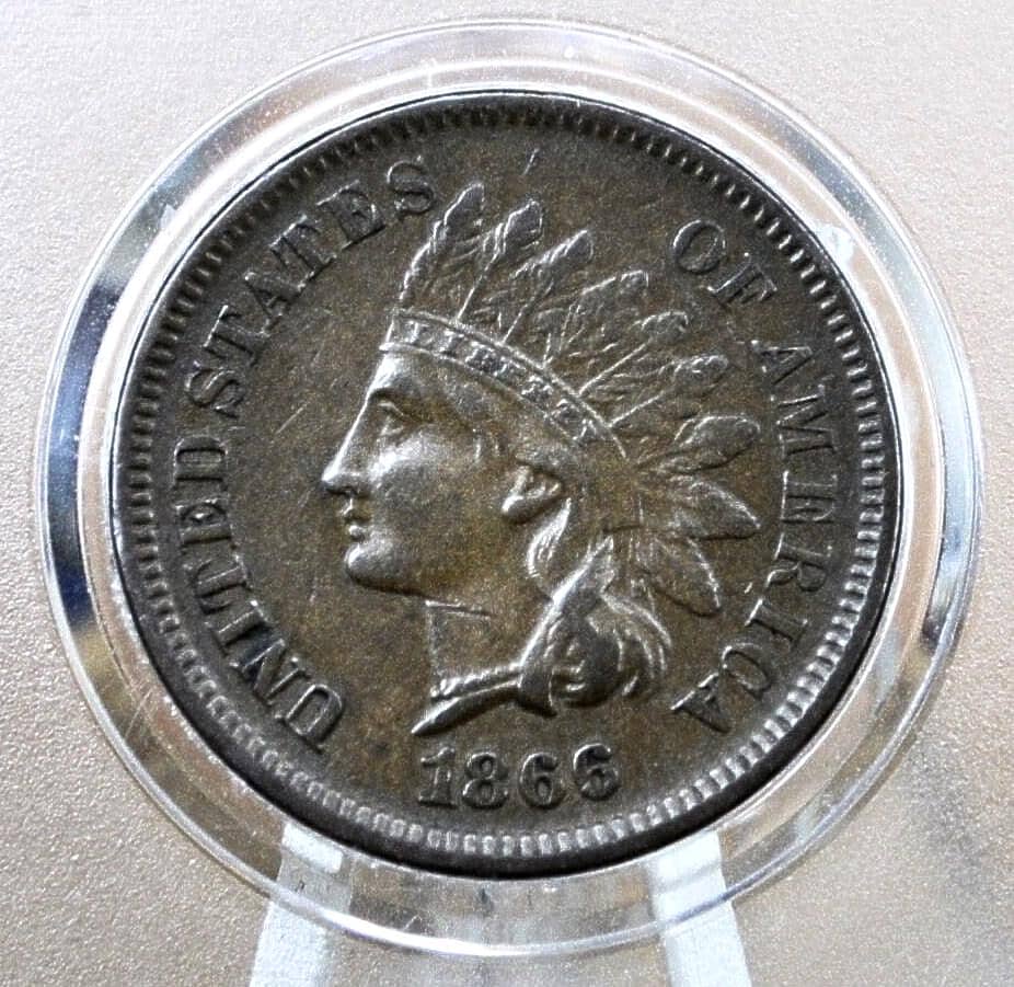 1866 Indian Head Penny - Choose by Grade / Condition - Key Date - Indian Head Cent 1866 US One Cent - Tougher Date to Find