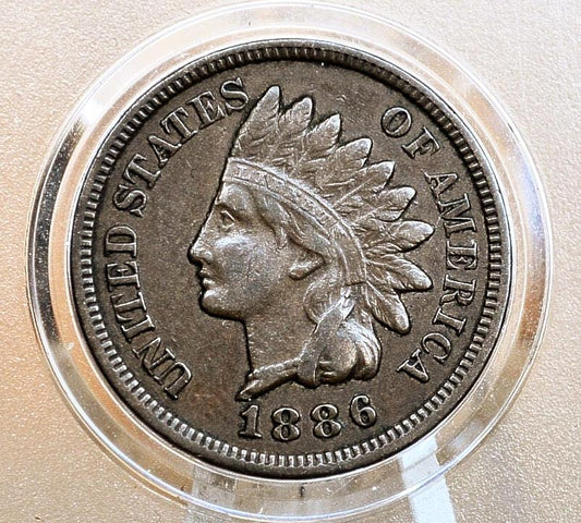 1886 Indian Head Penny Type 2 - G-VG (Good to Very Good) Grades; Choose by Grade - Type Two 1886 Indian Head Cent 1886 - Rarer Date and Type