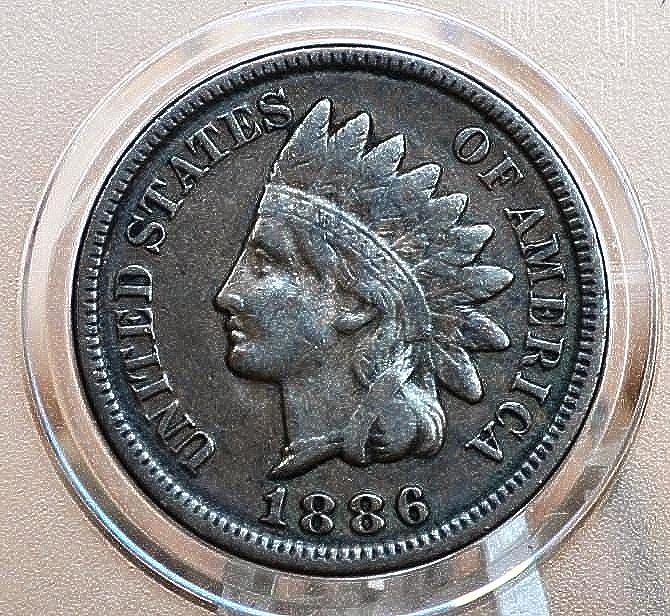 1886 Indian Head Penny Type 2 - G-VG (Good to Very Good) Grades; Choose by Grade - Type Two 1886 Indian Head Cent 1886 - Rarer Date and Type