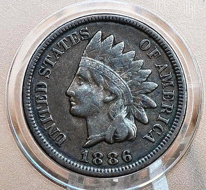 1886 Indian Head Penny Type 2 - G-VG (Good to Very Good) Grades; Choose by Grade - Type Two 1886 Indian Head Cent 1886 - Rarer Date and Type