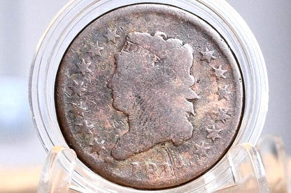 1814 Capped Bust Large Cent - G-VG (Good/Very) Details - Great Type Coin - US Large Cent 1814 One Cent US - Great Type Coin