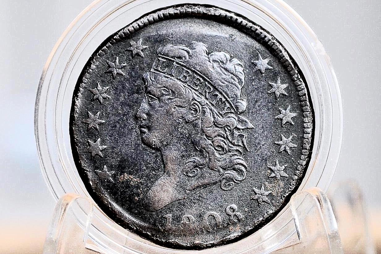 1808 Capped Bust Large Cent - XF Detail, Damaged - Incredible Detail - Great Type Coin - US Large Cent 1808 One Cent US