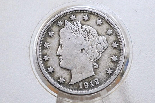 1912 D Liberty Head Nickel - Choose by Grade / Condition - Denver Mint - Liberty Nickel 1912 D Nickel 1912-D V Nickel