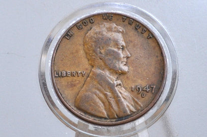 1947 S Wheat Penny - WWII Era Cent - 74th Anniversary - Collectible Coin (Denver Mint)