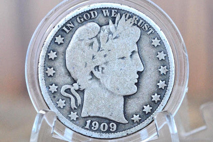 1909-S Barber Silver Half Dollar - VF (Very Fine) Condition - San Francisco Mint - 1909S Half Dollar 1909 S Barber 50 Cent Coin 1909 US