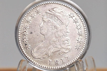 1817 Capped Bust Half Dollar - XF - Great Date - 1817 Half Dollar US Half Dollar 1817, Rare Early Half, Low Mintage Date