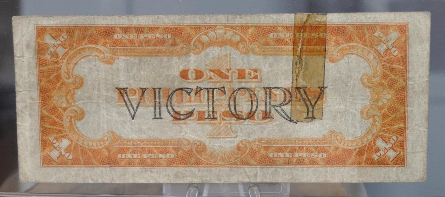 1944 Philippines 1 Peso Victory Note - Choice of Condition - U.S. Occupation - 1944 One Peso Philippines Victory Banknote - P#94a