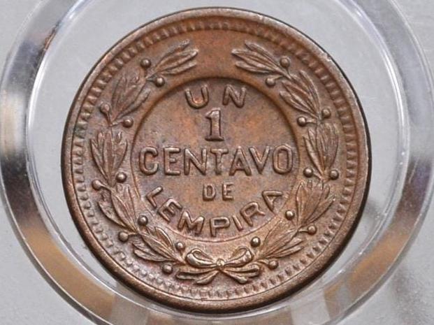 Rarer 1935 Honduras 1 Centavo Centesimos - Uncirculated - Republic of Honduras Coin - 1 Centavo de Lempira