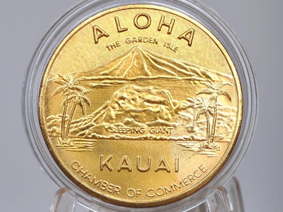 Hawaii Honolulu Dollars - Chamber of Commerce Hawaii - Waikiki Beach - Collectible Exonumia -