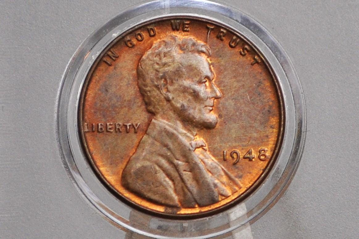 1948 Wheat Pennies, P,D,S - Choose by Mint & Grade - WWII Era Cent - 1948 D Wheat Ear 1948 S Wheat Back Cent - Collectible Coins