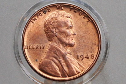 1948 Wheat Pennies, P,D,S - Choose by Mint & Grade - WWII Era Cent - 1948 D Wheat Ear 1948 S Wheat Back Cent - Collectible Coins