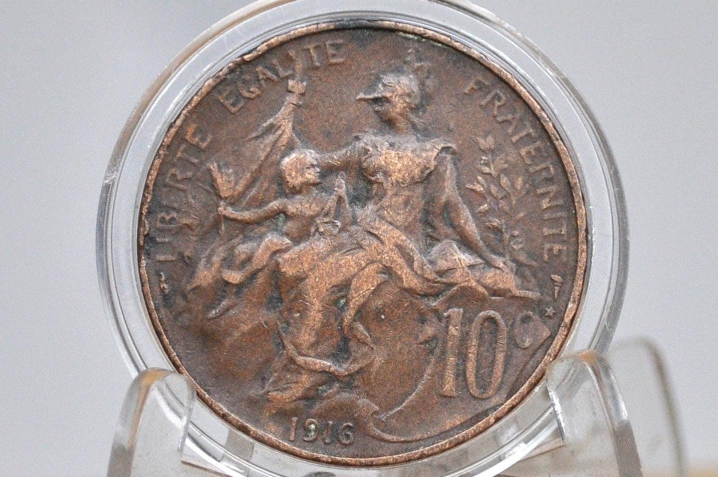 1909-1917 French 10 Centimes Coin - Choose by Date, Ten Centimes France, Beautiful Coins, Authentic -