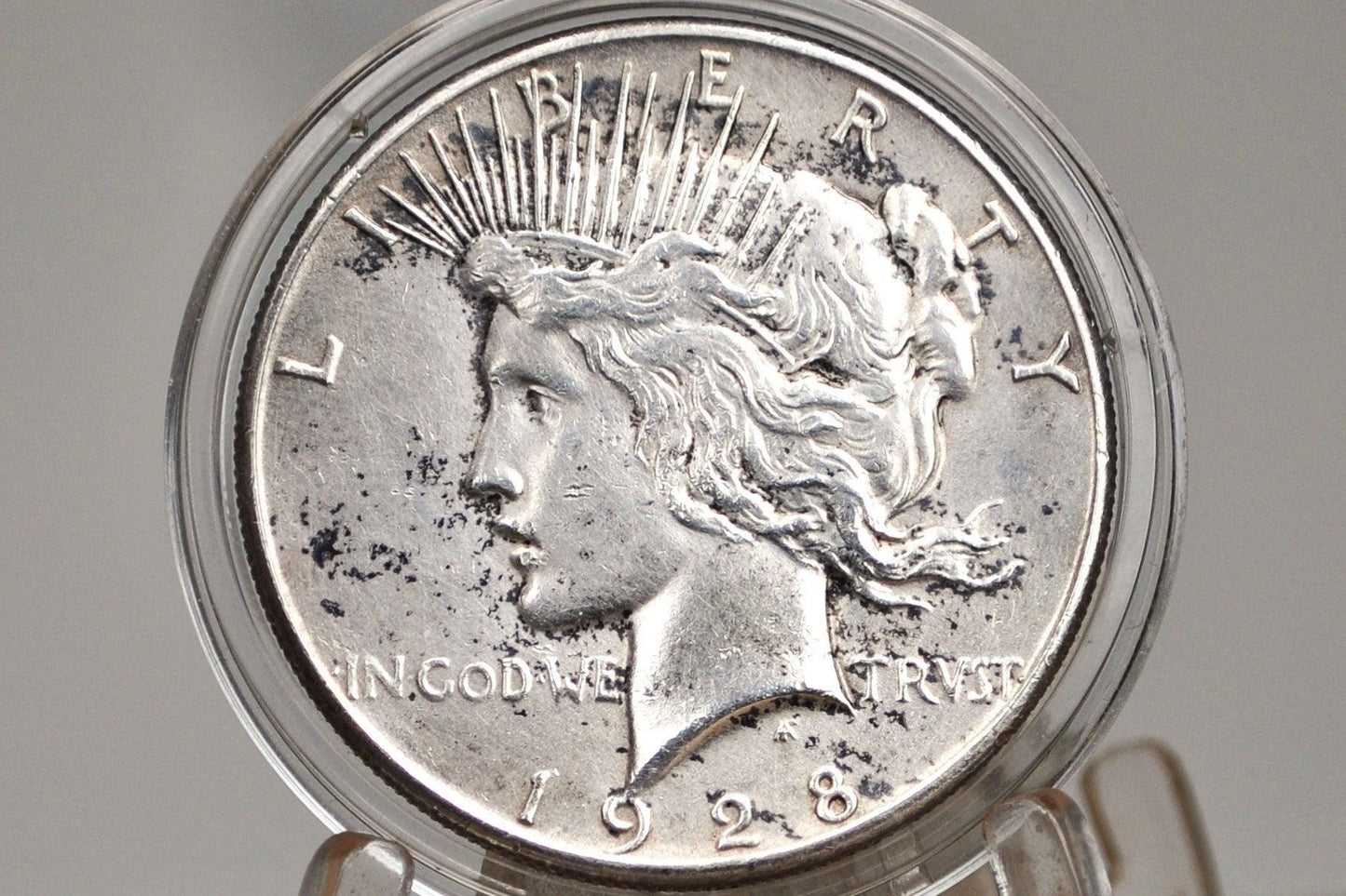 1928 Peace Dollar, Key Date - Uncirculated Details, Cleaned - Philadelphia Mint - 1928 P Silver Dollar Key Date 1928 Peace Dollar (Copy)