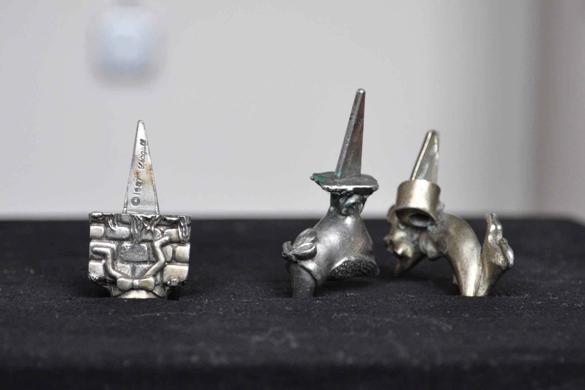 Antique Pewter Nursery Rhyme Candle Holders - Canadian Pewter - Seagull Pewter - Cow Jumped Over Moon, Humpty Dumpty, Mother Goose