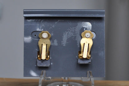 Vintage Enamel Norma Jean Gold-Tone Frog on Lilypad Earrings - Golden Frog and Lilypad Earrings - Enamel Frog Earrings