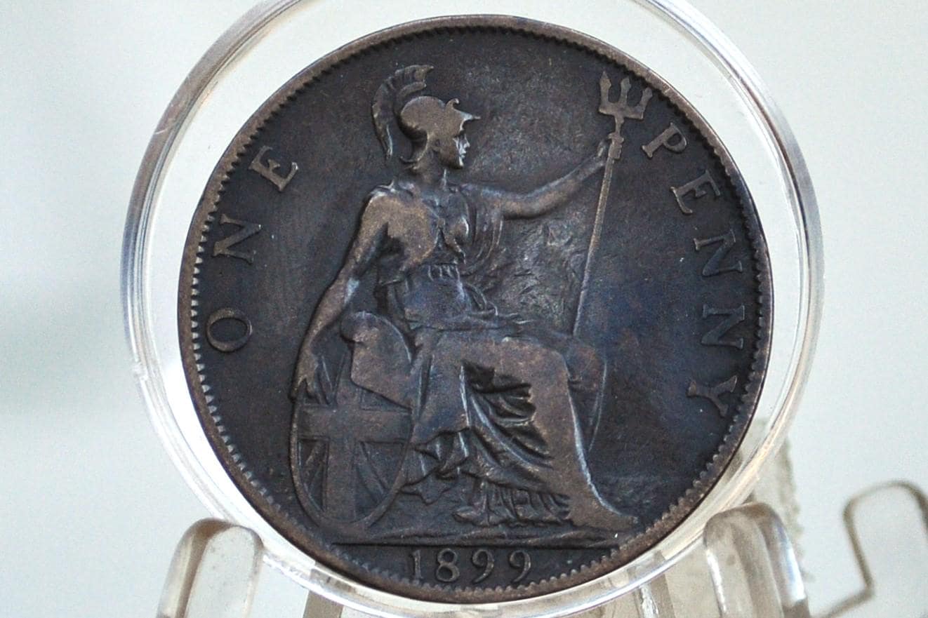 Old British Pennies - 1860-1901 Great Britain One Penny - Choose by Date! -UK Large Penny Size-Queen Victoria 1 Penny 1800s British Pennies