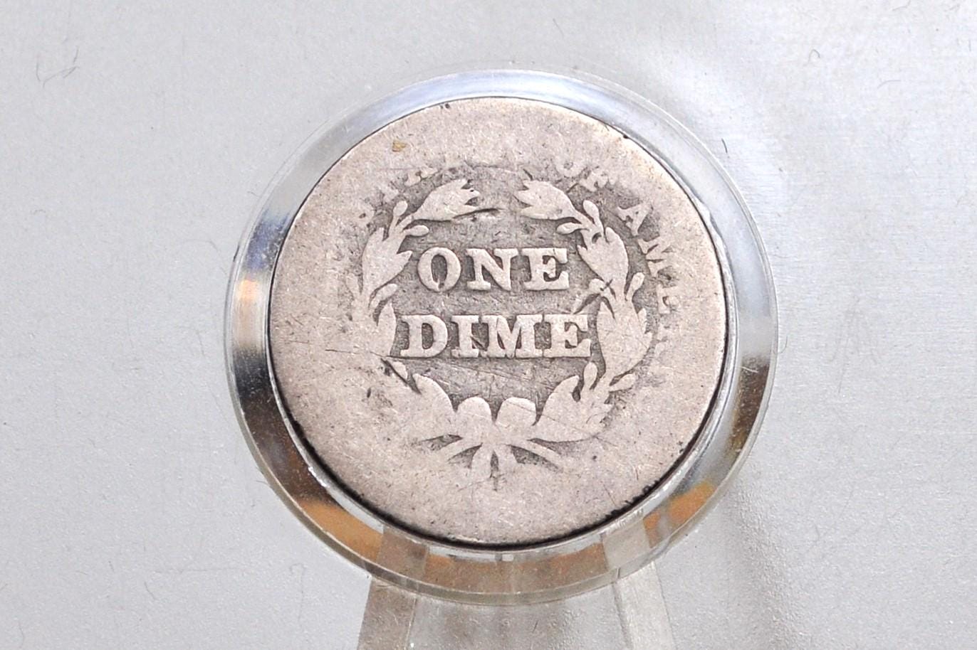 1837 Dime - AG - Small Date Variety - First Year Made - 1837 Silver Dime / 1837 Liberty Seated Dime Seated Liberty 1837