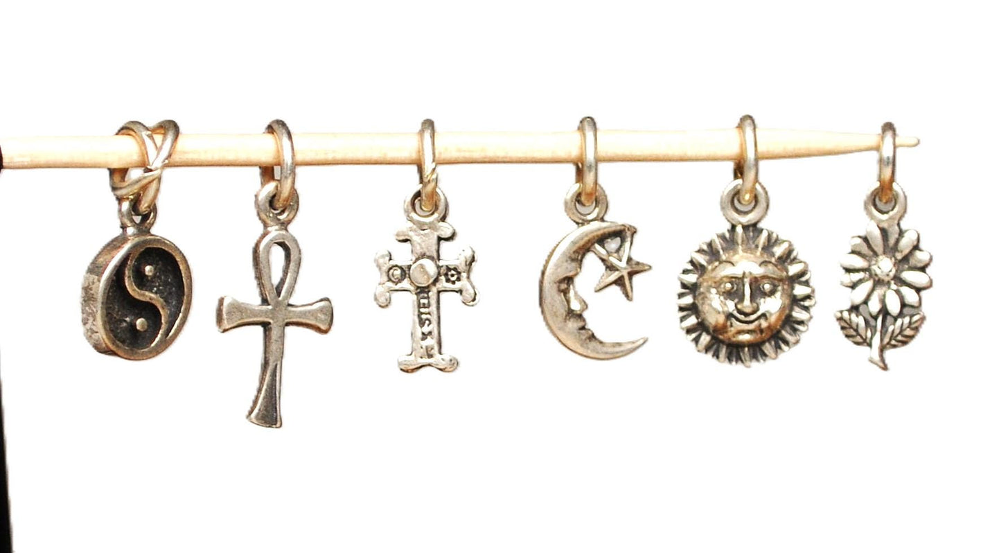 Vintage Sterling Silver Micro Charms! Choose by Micro Charm! Cross Charms, Ankh Charms, Animal Charms, Moon Charms, + more!