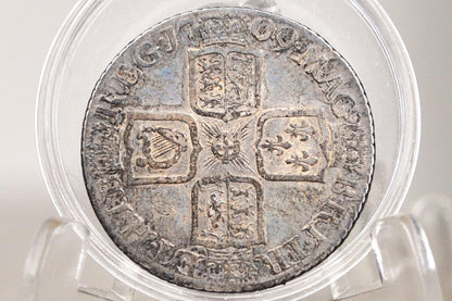 1709 Great Britain Silver 1 Shilling UK One Shilling 1709 - VF++ - Queen Anne 3rd Bust - 1709 Anna Dei Gratia - Sterling Currency