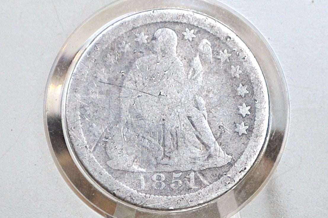 1851-O Dime - AG - 1851-O Silver Dime / 1851-O Liberty Seated Dime Seated Liberty 1851-O