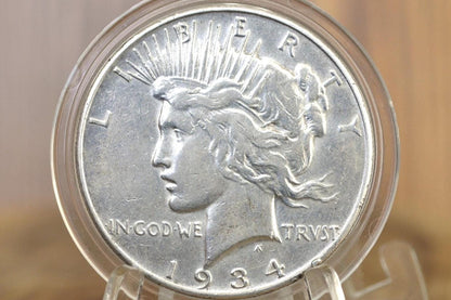 1934 Peace Dollar - Choose by Grade - 1934 P Peace Silver Dollar - Philadelphia Mint - Better Date & Mint Silver Dollar 1934 P