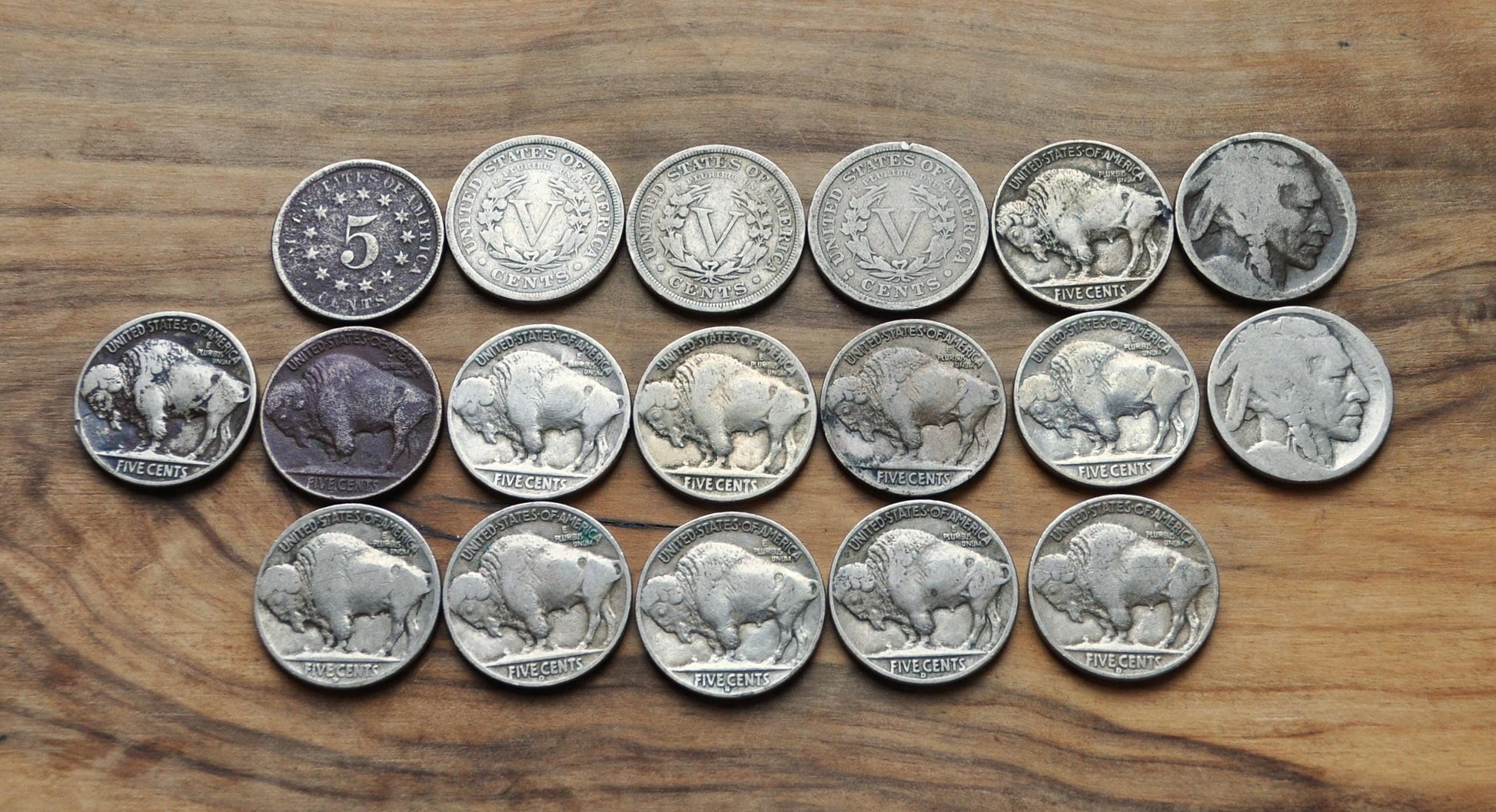 Lot of Old US Nickels - Varying Dates, Types, and Conditions - Discount Coin Lot!