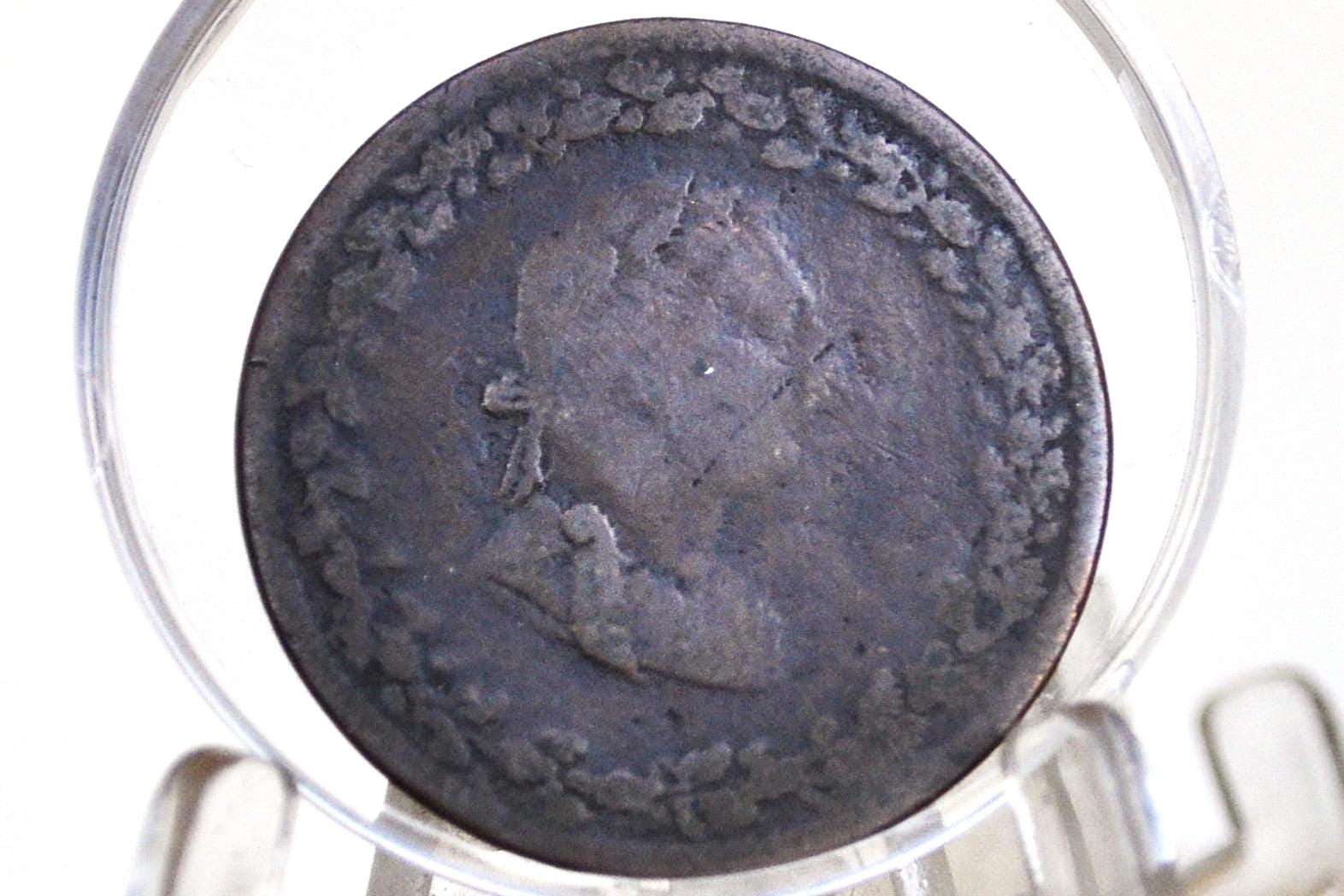 Rarer 1812 Canada Tiffin Halfpenny Token Trade & Navigation - Good Condition - 1/2 Penny Token Canada 1812 - 1812 Canadian Token