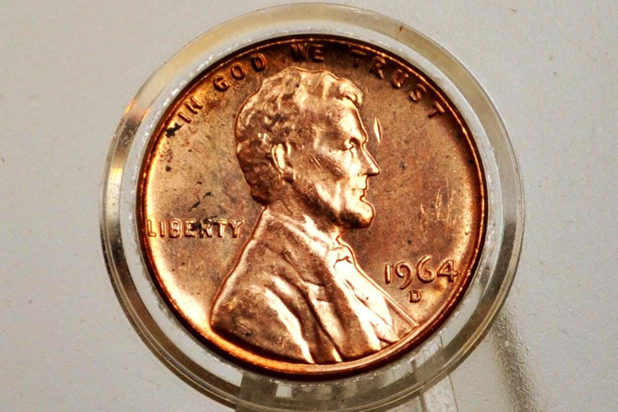 1964 P,D,S Lincoln Memorial Penny - BU - Philadelphia, Denver, San Francisco Mints - Collectible Coin - 1964 P 1964 D 1964 S Memorial Cent