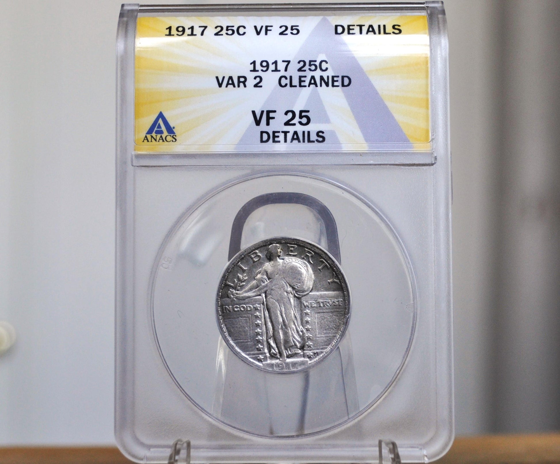 1917 Standing Liberty Quarter Type 2 - VF (Very Fine) Details - Great Coin - 1917 Standing Liberty Quarter Type II