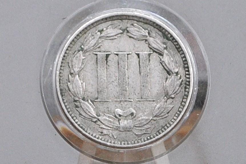 1870 Three Cent Nickel US Coin - Choose by Grade / Condition - Civil War Era - 3 Cent Nickel 1870