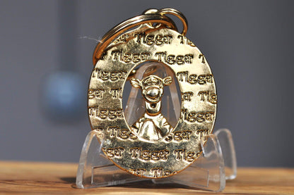 Amazing Golden Tigger Keychain Charm - Gold-Tone Tigger Keychain Charm - Christopher Robin's Golden Tigger Charm