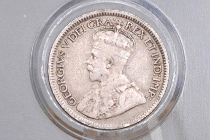 1914 Canadian Silver 10 Cent Coin - VG (Very Good) Condition - King George - Canada 10 Cent Sterling Silver 1914 Canada